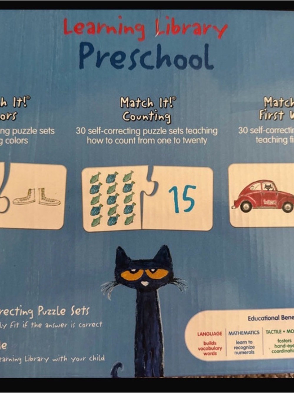 Preschool Matching Puzzle Set - Blue/Yellow - Picture 2 of 2